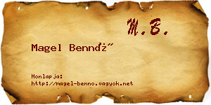 Magel Bennó névjegykártya